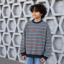 Load image into Gallery viewer, Oversized Stripe Crew