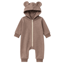 Load image into Gallery viewer, Bear Fleece Romper - Various Colors
