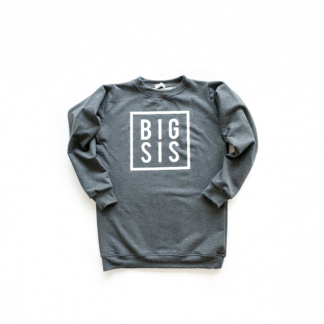 Big Sis Sweatshirt - Charcoal (12Y) FINAL SALE*