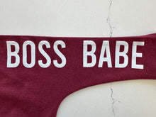 Load image into Gallery viewer, Boss Babe Harems - Burgundy (12-24m) FINAL SALE*
