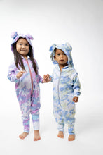 Load image into Gallery viewer, Tie Dye Bear Romper - Blue Crush
