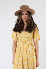 Load image into Gallery viewer, Flowy Ruffle Dress - Yellow Floral
