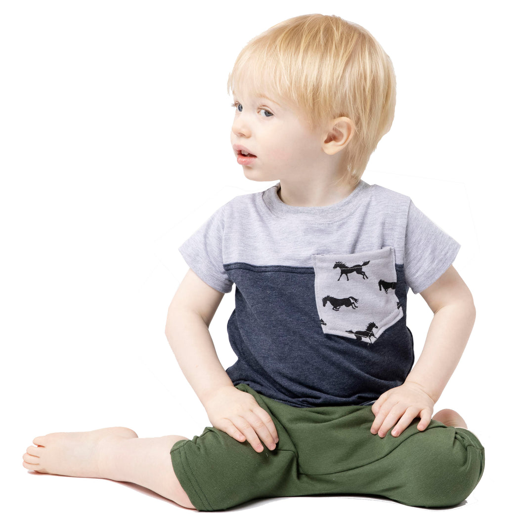 Printed Pocket Tee - Various Colors